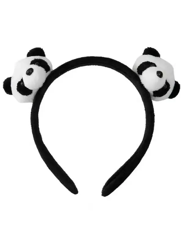 Aikuiset lapset pehmoiset pandapanta hiuslenkit rannekorut rintaneula hiusneula pojan syntymäpäiväjuhlat cosplay-asu halloween: Punainen
