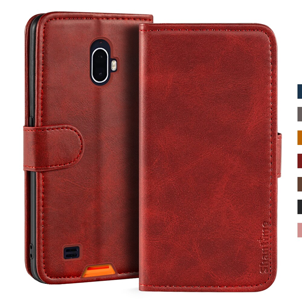 Case For Blackview BV5900 Case Magnetic Wallet Leather Cover For Blackview BV5900 Stand Coque Phone Cases: Red