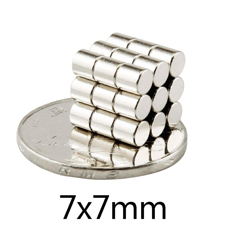 Disques magnétiques puissants en néodyme, 7x7mm, N35 NdFeB Dia 7x7mm, 5/10/20 pièces