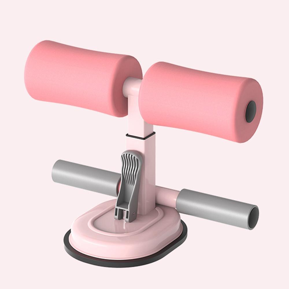 Sit Up Bar Floor Assistant Exercise Stand Padded Ankle Support Sit-up Trainer Workout Equipment for Home Gym Fitness Travel Gear: Peach powder