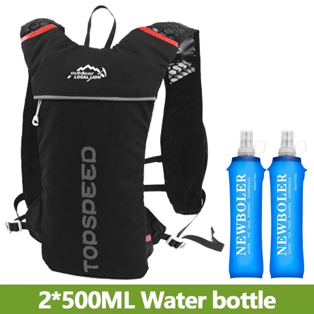 Newboler Trail running-ultraleichter 5-l-Rucksack, laufende Trink weste, Marathon, Fahrrad 2l Wasser beutel: grüne farbe