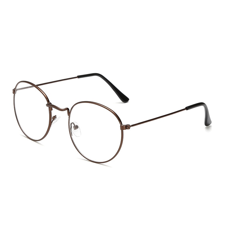 SUMONDY Metal Glasses Frame Women Men Retro Round No Diopter Spectacle Filling Prescription Optical Frames UF39