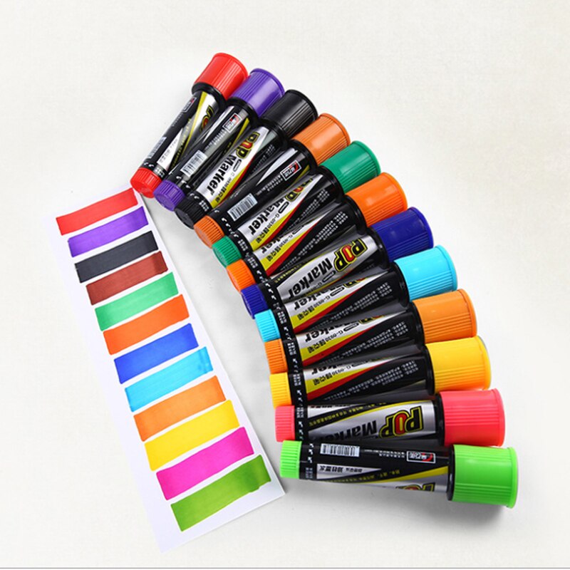 20mm vandtætte permanent markør plakat pen reklame pen farve maling alkohol fiber pen pop grafisk skitse pen kunst forsyninger