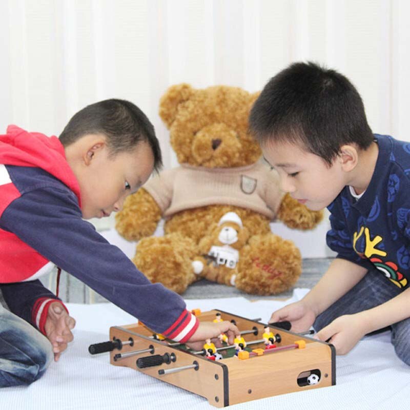 34.5 * 21.5 * 8CM Mini Wooden Indoor Table Football Table Soccer Tables Tabletop Double Football Table Football Game