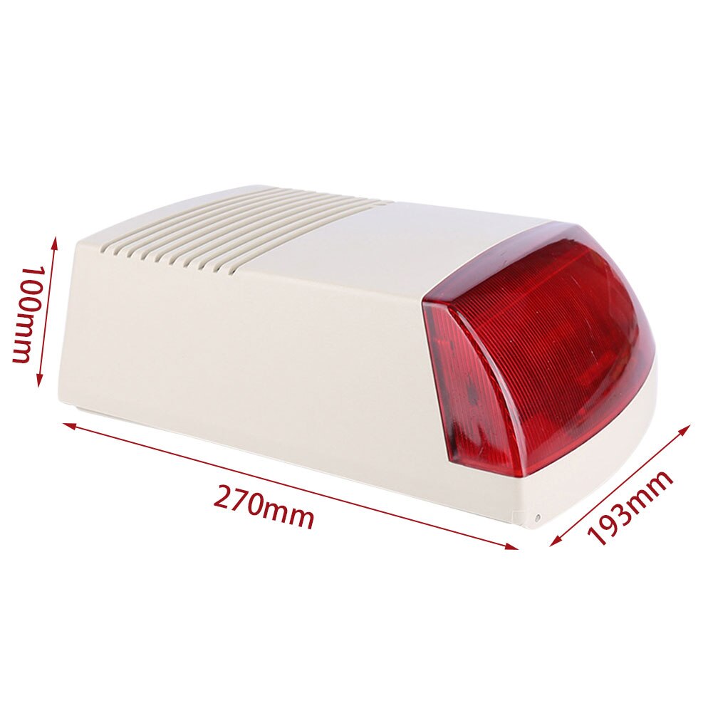 Alarm Siren Outdoor Indoor Smoke Speaker Wired Strobe Accessories Alarm Siren Sound Light