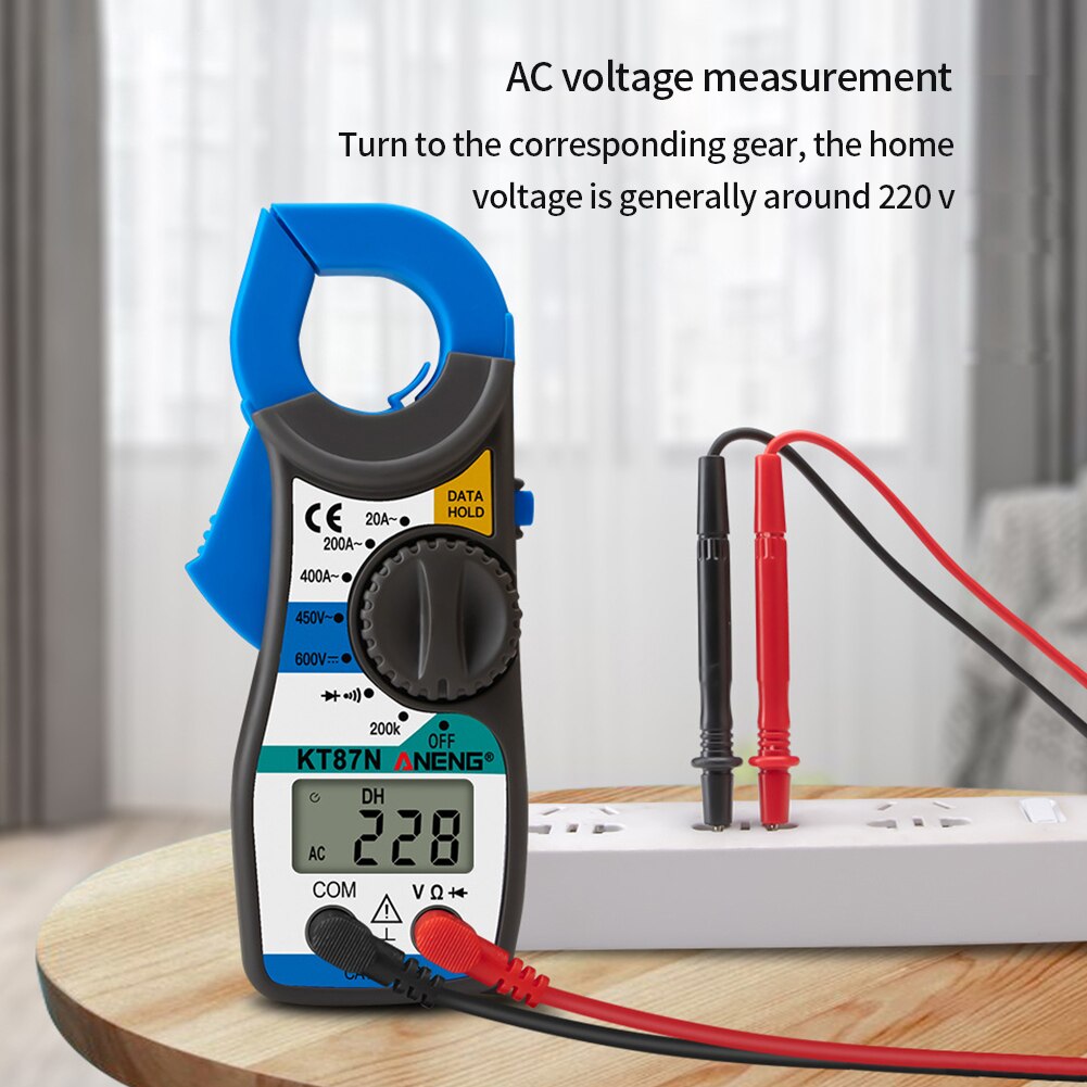 ANENG KT87N Mini Digital Clamp Meters AC/DC Voltage AC Current 600v True RMS Multimeter Capacitance Electrical Megger Tester