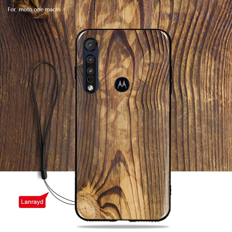 Wood grain For Moto one macro case cover Soft TPU Silicone painting For Motorola G8 Play Funda Coque Soft Bumper: For Moto G8 Play / muwen