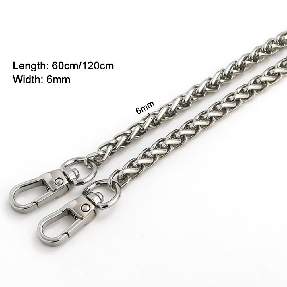 60cm 120cm Golden Silvery Aluminum Chain Metal Chain Handle Replacement Chain For Jewelry Making Findings Bag Chain Strap
