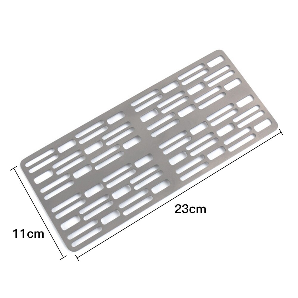 Titanium Charcoal Bbq Grill Barbecue Plate Camping Hiking Outdoor Grill Net Portable