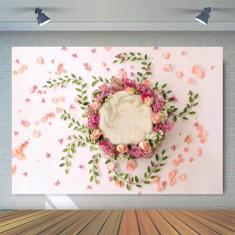 Newborn Baby Kid Photography Backdrop Infant Floral Art Photo Shoot Birthday Baby Shower Photo Background Studio Photocall Prop