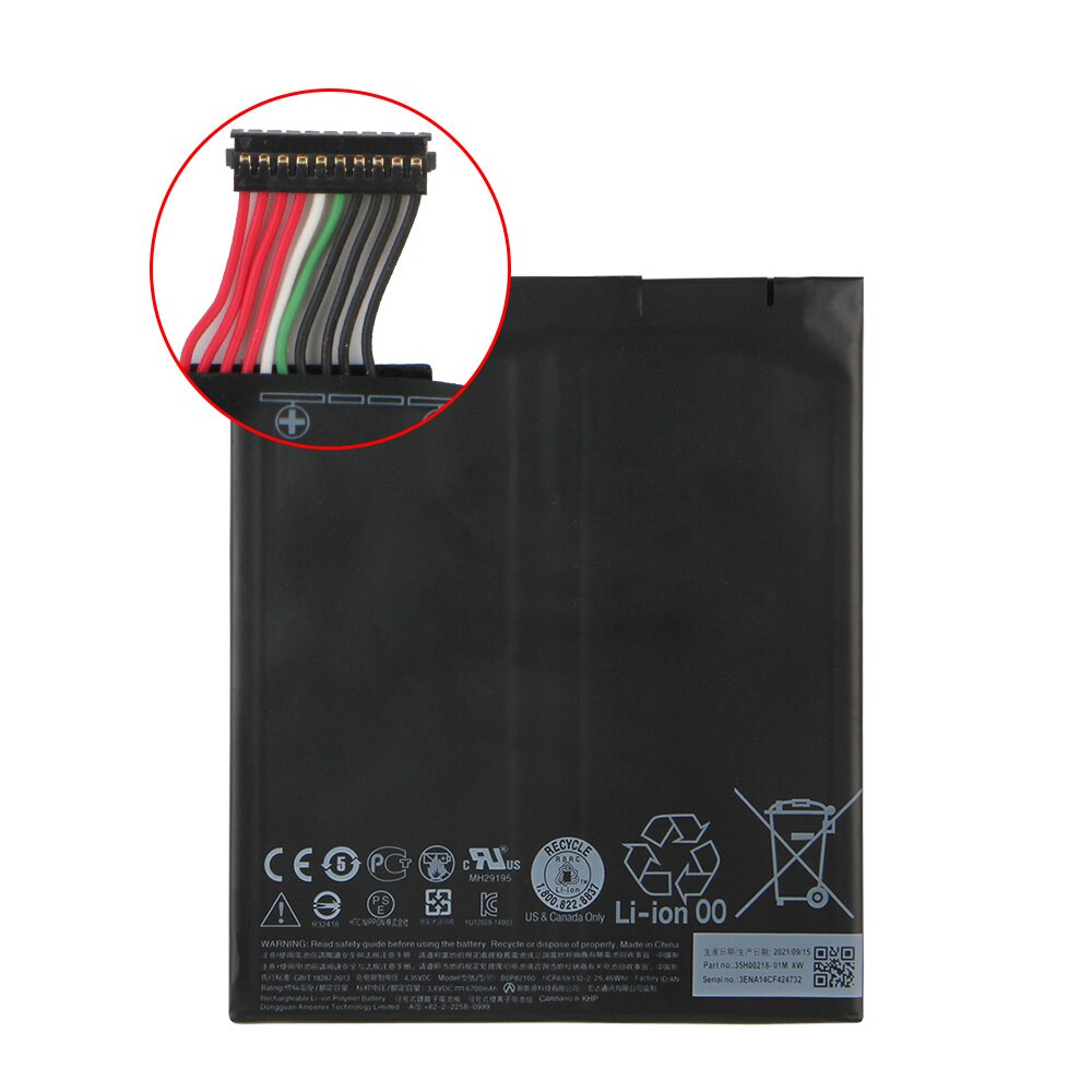 Original Tablet Battery BOP82100 B0P82100 for HTC TH1 Google Nexus 9 PC 8.9" Replacement Battery 6700mAh
