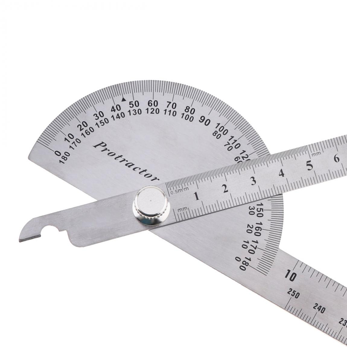 Stainless Steel protractor Angle Ruler 180 Degree Adjustable Woodworking Measurement Protractor Ruler Caliper
