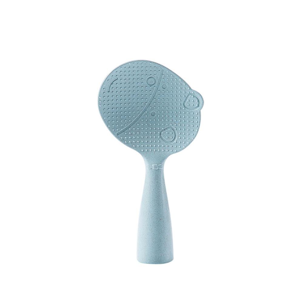 Cute Kitchen Rice Spoon Plastic Rice Paddle Non-stick Rice Scoop Long Handle Serving Spoon Kitchen Accessories: C