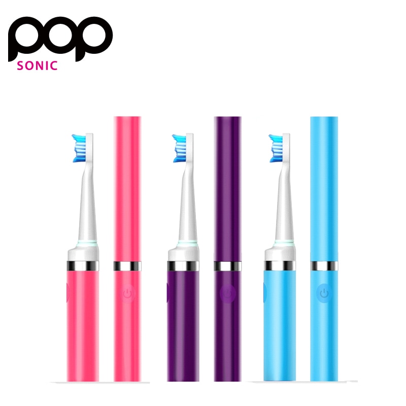 Pop batteri elektrisk tandbørste slank bærbar rejse sonisk pop sonic go overalt sonisk tandbørste go sonisk tandbørste