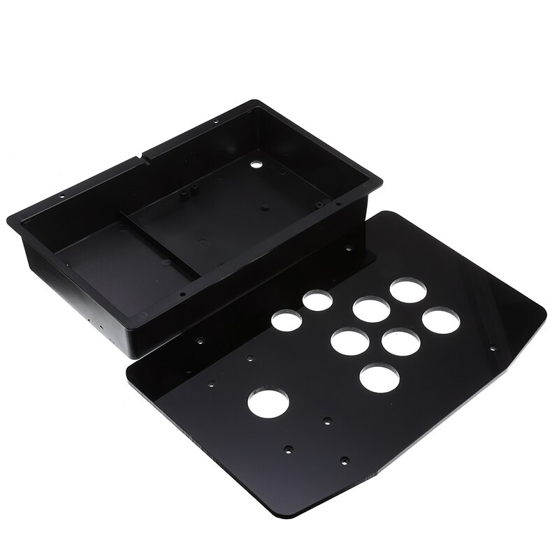 2 PCS DIY Handle Arcade Game Joystick Acrylic Panel + Case Set Kits Replacement