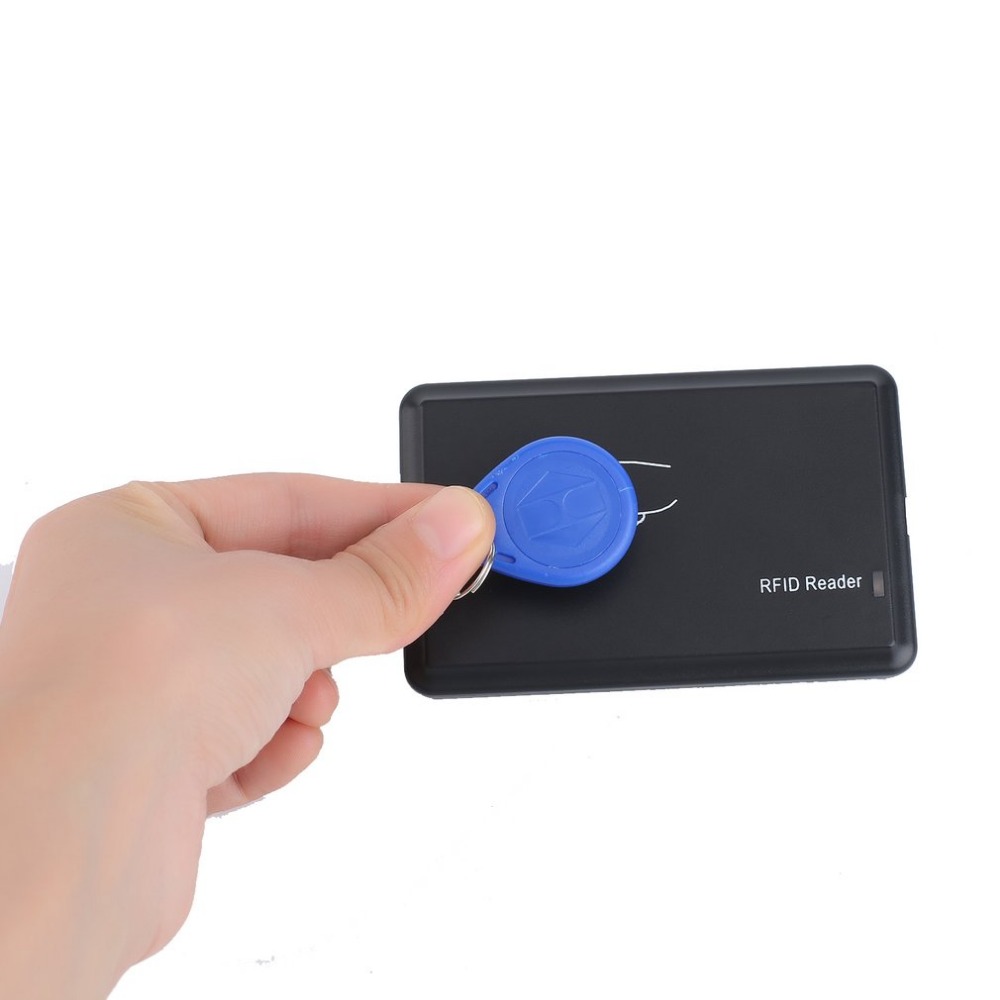 Usb 125 khz rfid  em4305 t5567 kortläsare/skrivare kopiator/skrivare programmerare brännare  + 5 id nyckelspännen  + 5 id kort rfid läsare