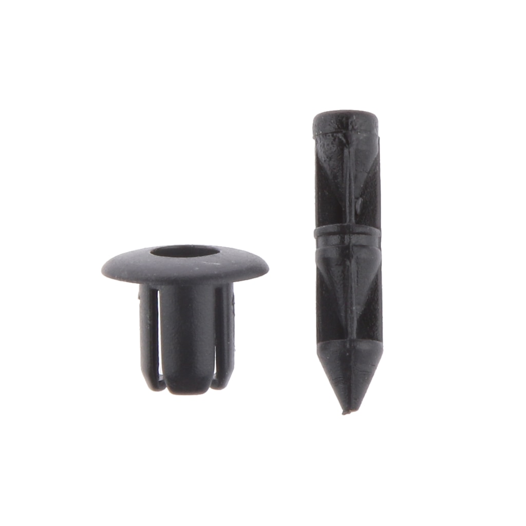 50 st 6mm hål svart plast nitar fäststift clips atv passar för gsxr 1300 1000 750 600