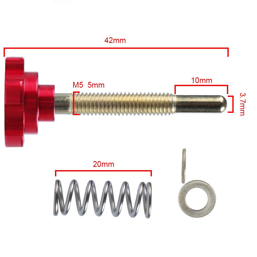 Tornillo de regulación de ralentí para carburador de motocicleta CNC, tornillos ajustables PWK de aleación de aluminio de , duradero para Motor ATV UTV