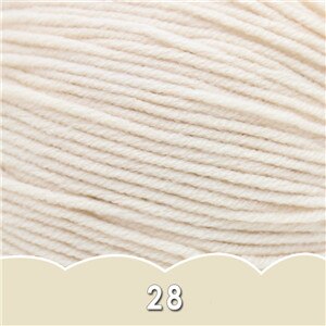 1 bal x 50g DK Baby Wol Garen 4ply Gekamd melk katoen hand breien Haak Garen: 28