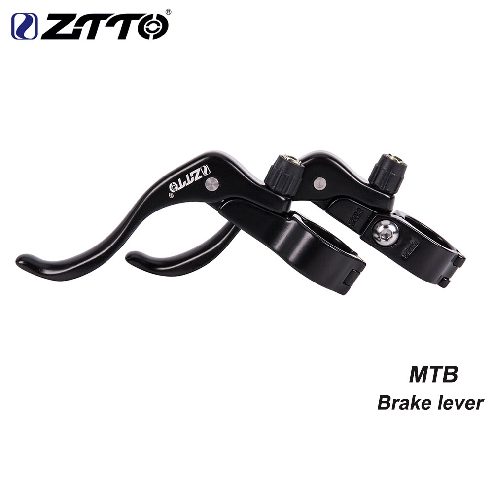 Ztto par de alavancas de freio de bicicleta, com cabo de alavanca de câmbio para engrenagem fixa de bicicleta de estrada, adjunto v, peças de freio e ciclismo alça 22.2mm: 1 pair BLACK