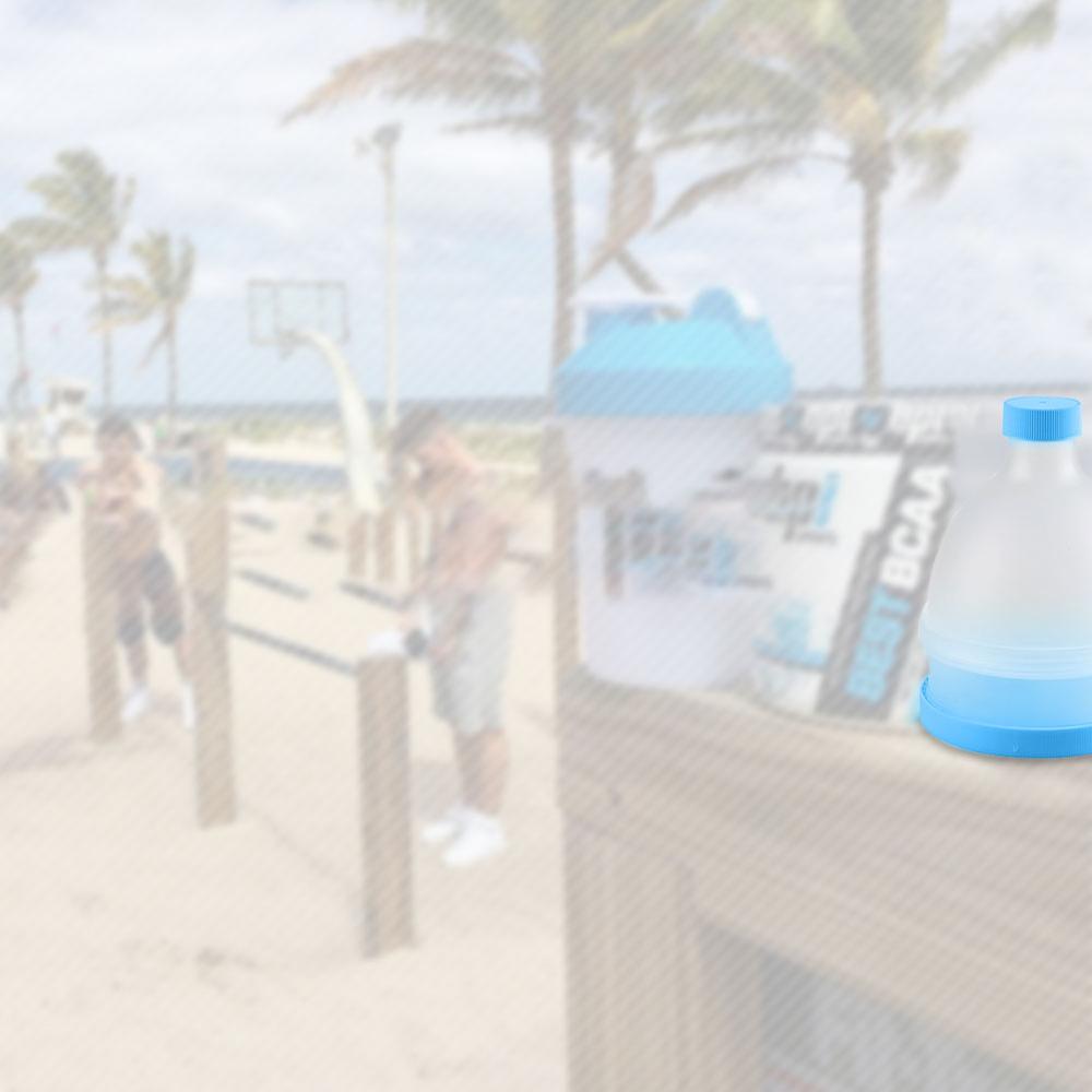 Portable plastic protein powder box 2 in 1 container portable sports bottle storage container universal