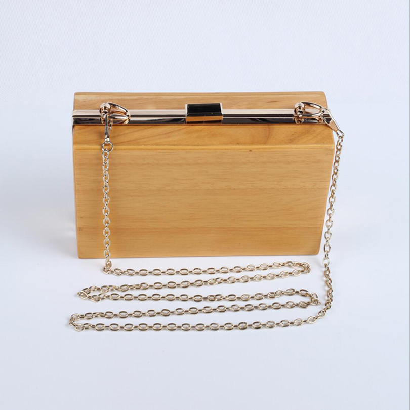 Caja de madera Vintage para mujer, bolsos de noche para , bolso de mano de día, bolso bandolero hecho a mano para boda, bolso de mano de lujo