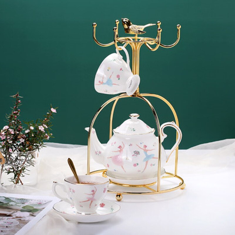 Kaffe kop holder blomst te krus holder metalvand kop holder husholdnings opbevaring rack