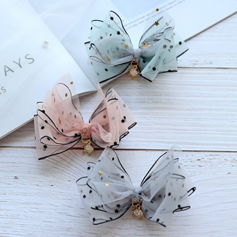 chapeaux enfant princesse pinces à cheveux bandeaux accessoires de cheveux dentelle strass Bow hairgrip épingle à cheveux pour bébé mignon