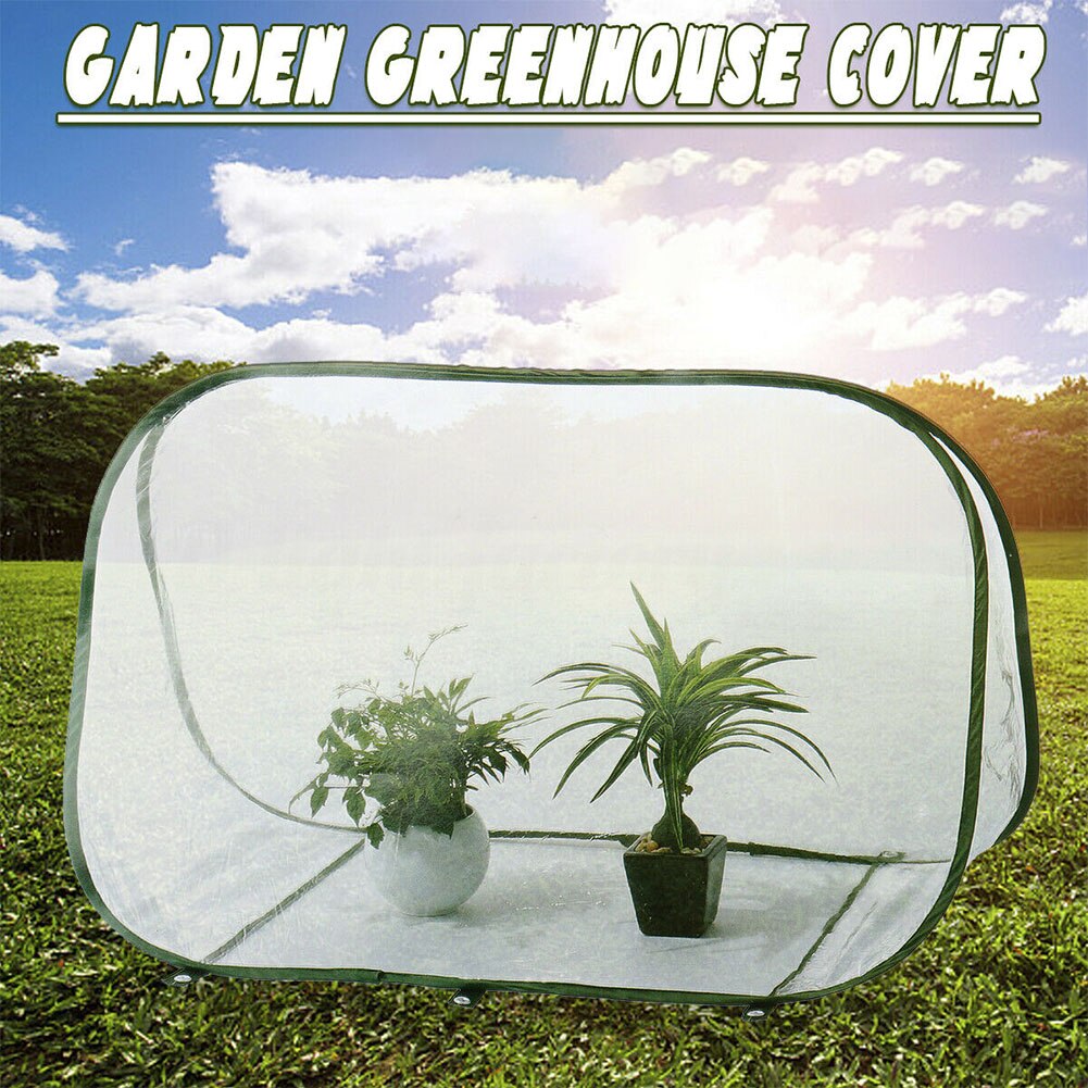 Plant Protective Growing Outdoor Folding Triangle Insect-proof Warm Greenhouse Cover Transmitting Vegetable Transparent Mini