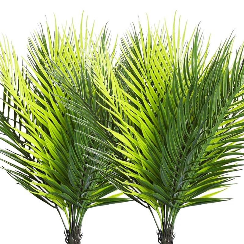 Artificial Palm Leaves Plants Faux Palm Fronds Tropical Large Palm Leaves Greenery Plant For Jungle Party Decoration