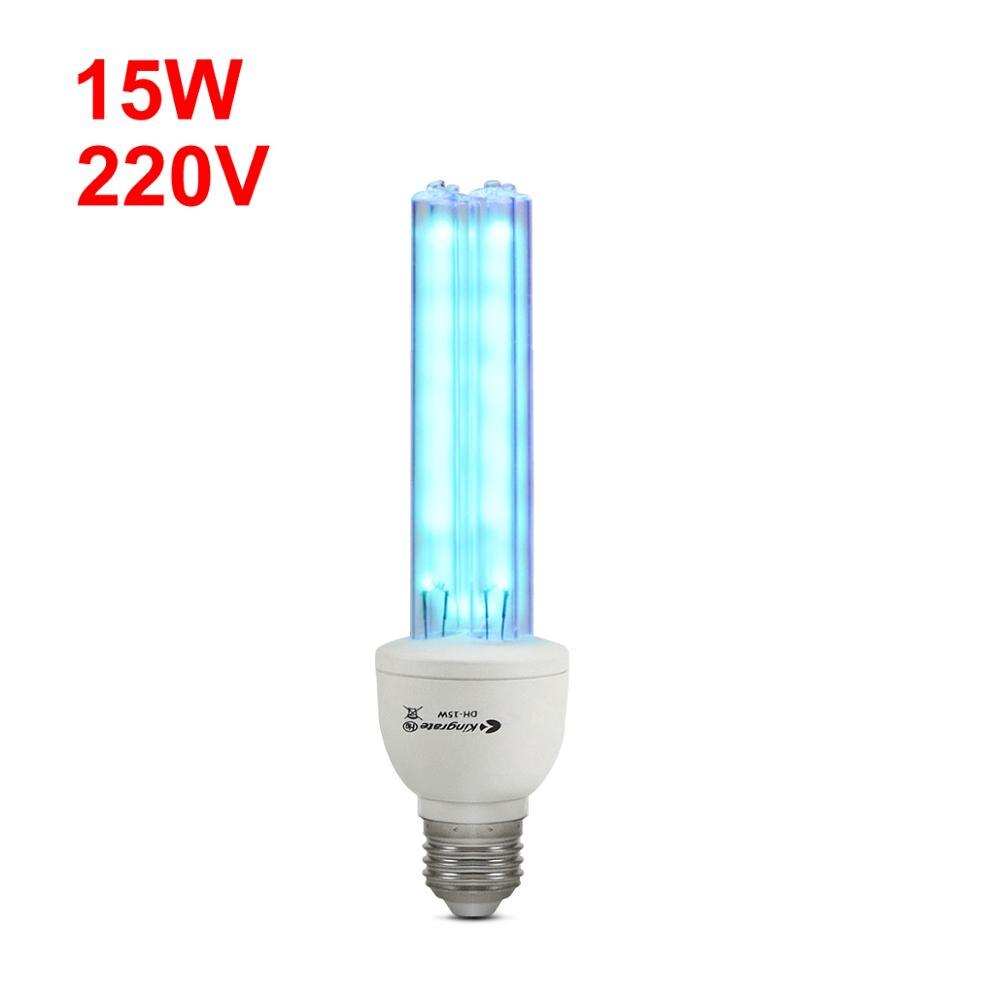 Timing Uv Sterilisator E27 15/25W Uvc Lamp Quartz Licht Buis Desinfectie Lamp 110V 220V Ozon UV-C Bacteriedodende Ultraviolette Lampen: 15W 220V / UVC NO Ozone