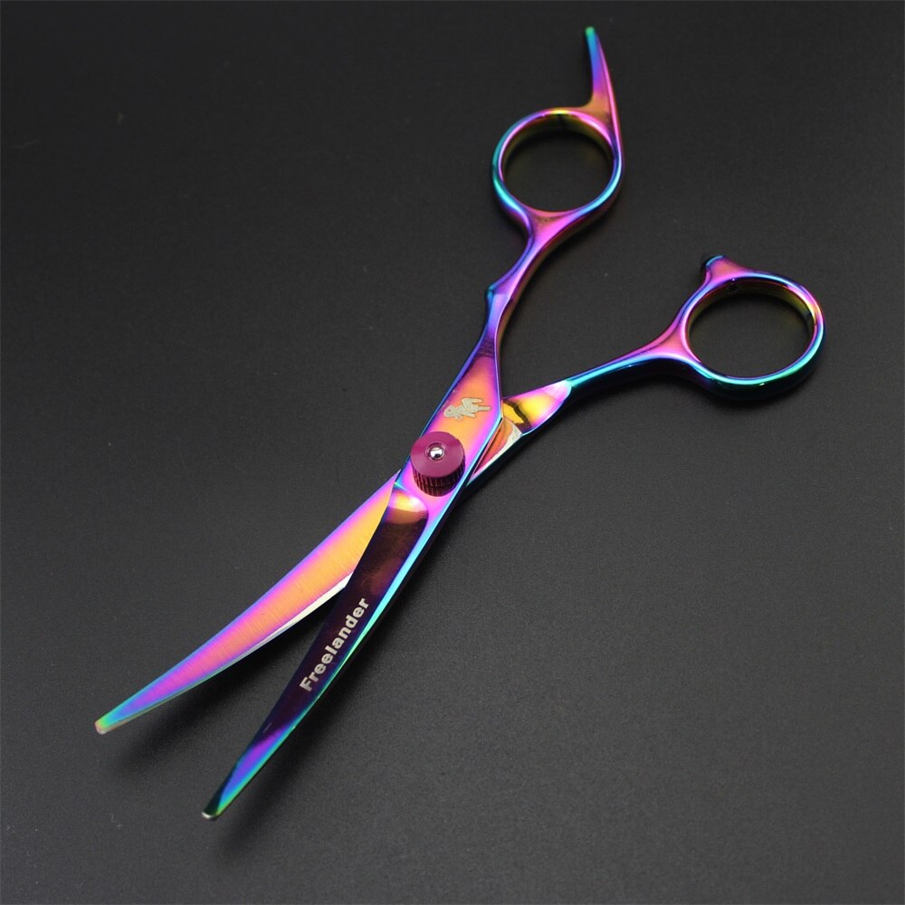 6.0 Inch Pet Scissors Dog Grooming kit Straight & Curved &Thinning Shear Pet Haircut Tools 5pcs Set