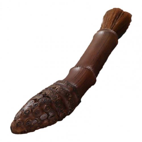 Caneta fina de bambu para fazer chá, acessório para uso doméstico, pote de bambu feito de madeira: 1