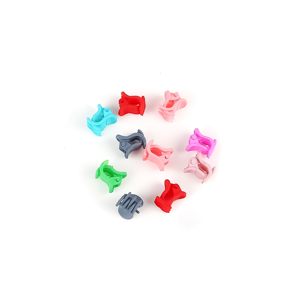 10pcs/set Small Hair Claw Clips for Women Girls Black Brown Transparent Plastic Mini Claws Hairclip Clamp Kid Hair Accessories: XS / MULTI