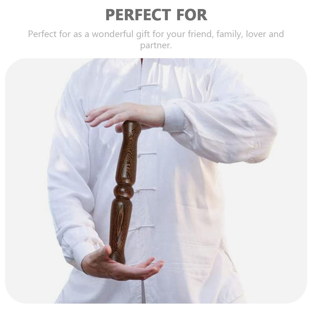 Household Tai Chi Ruler Portable Exercise Stick Wooden Kungfu Stick Exercising Supply