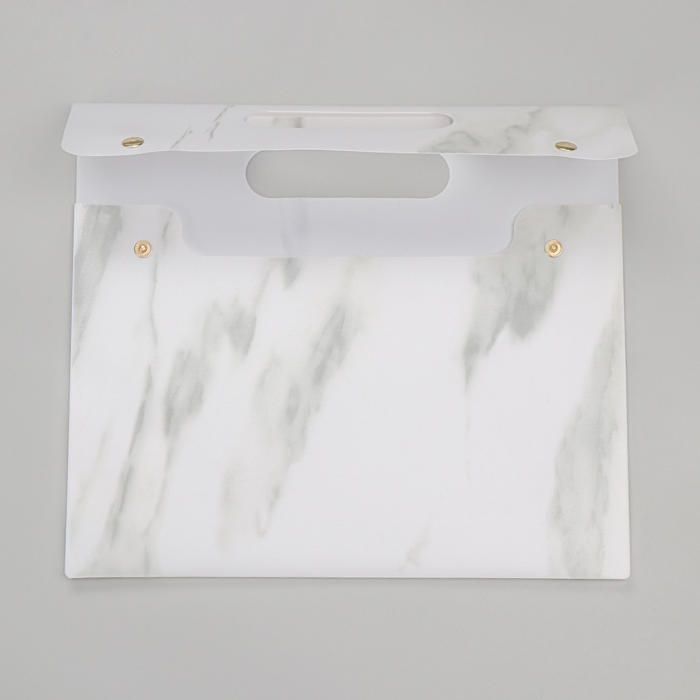 A4 bærbar marmor dokumentpose vanntett kontorpapir filer mappe eksamenspapir arrangør veske utvide posere