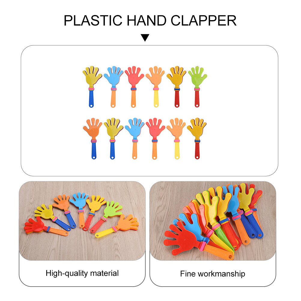 24pcs Hand Clappers Plastic Clapping Device Clapping Hands Party Accessories