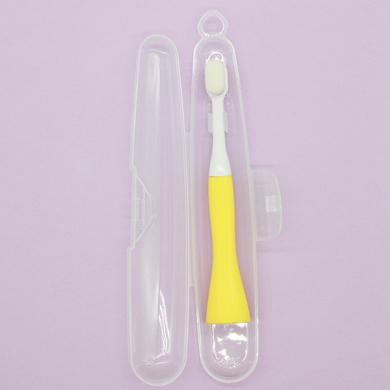 Children Kids Toothbrush Cute Soft Bristle Solid Color Toothbrush Girls Boys Kids Care Tooth Brush: Yello