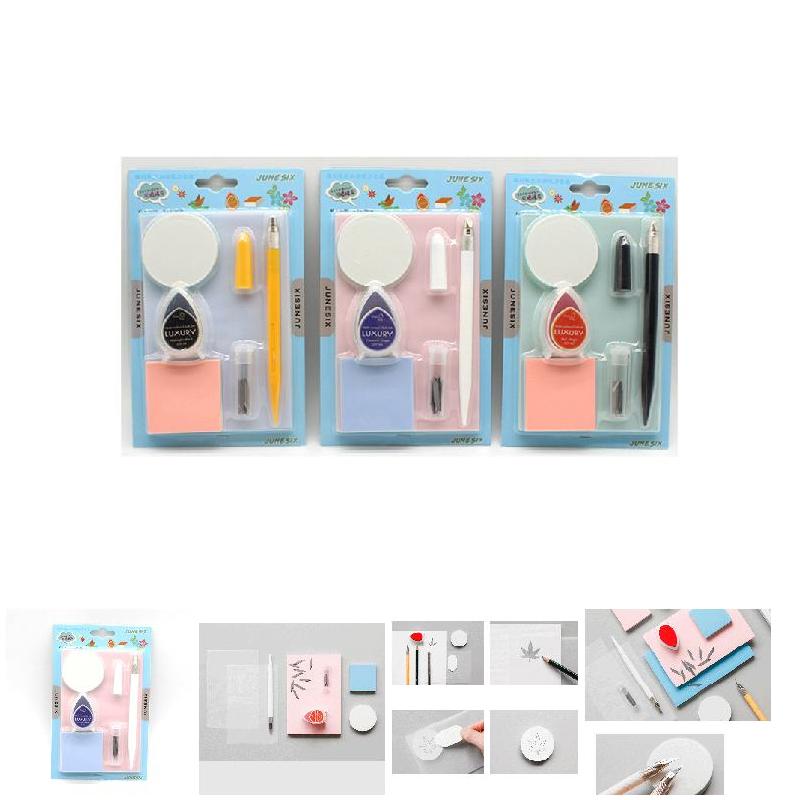 Rubber Carving Handcraft Set Sculpture Stamp DIY Tool Kit for Rubber Stamp Enthusiasts DC112