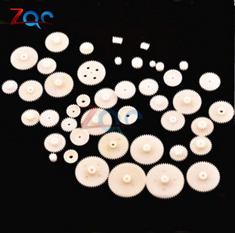 58 stili ingranaggi in plastica ruote dentate tutto il modulo 0,5 parti del robot fai da te necessarie