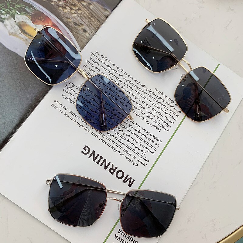 Ronde heren zonnebril met groot montuur en grote lenzen voor dames