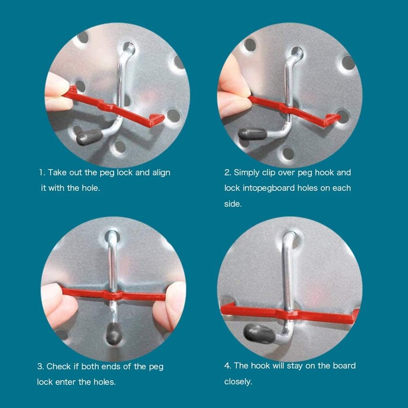 135PCS Pegboard Kit, 1/8 and 1/4 Inch Pegboard Hooks Assortment, Pegboard Bins, Metal Hooks for Hanging Storage