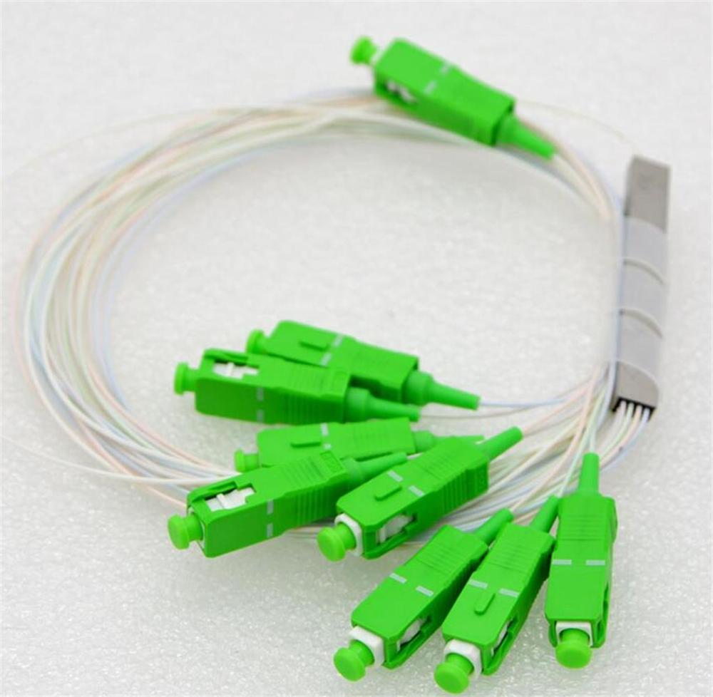 PLC Splitter Optical-Ftth Fiber 1x16 Mini Single-Mode 1x8 Sc Apc 10pieces: 1x8 SC APC 10PCS