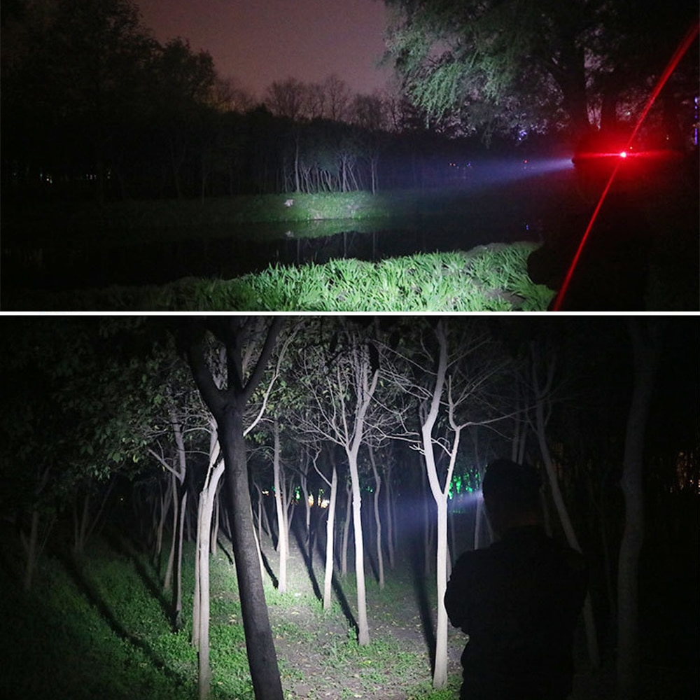 Super helle LED Scheinwerfer 1 x T6 + 40 x 2835LED Scheinwerfer 4 beleuchtung modi Mit intelligente licht spüren Für Camping, angeln