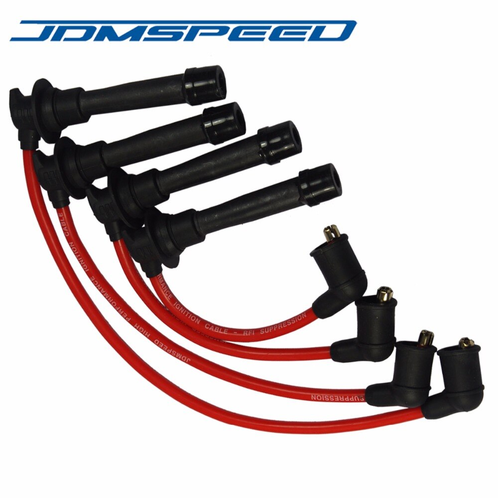 Jeu de fils bougies d'allumage | Rouge JDMSPEED, pour Mazda Miata, 1,6l 1,8l 1990-2000