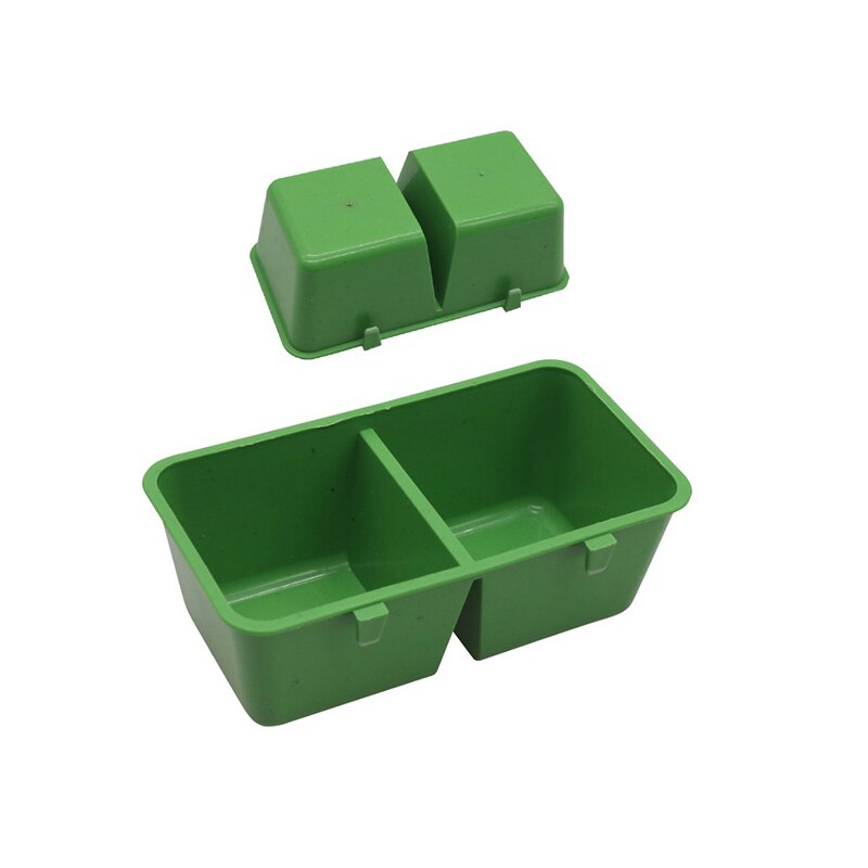 50 stk grønn fugletrau papegøye due trost mops mysteriefugl med to mattrau lengde 9.8cm høyde 3.5cm bredde 5.5cm