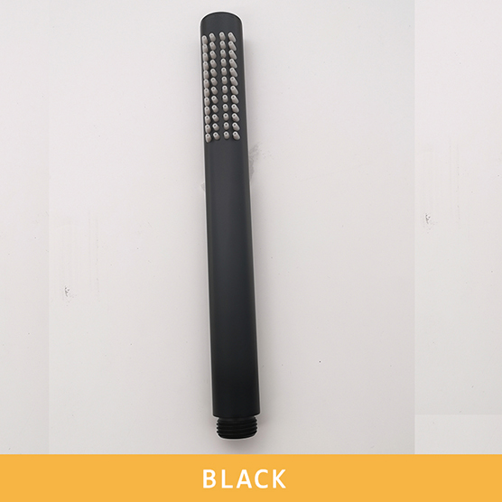 Matte Black Shower Faucet Set Concealed Wall Mounted Embedded Bathroom Shower Mixer Vlave Hand Held Shower Head Black Brass: Hand shower only