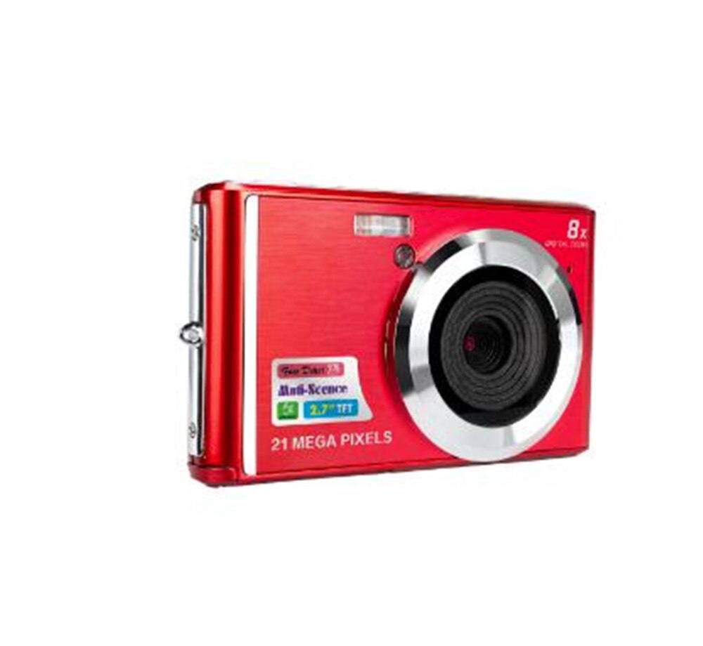 2.7 tommer tft-skærm 21mp zoom digitalkamera tager billeder 8x video børnekamera til børnefødselsdage: Rød