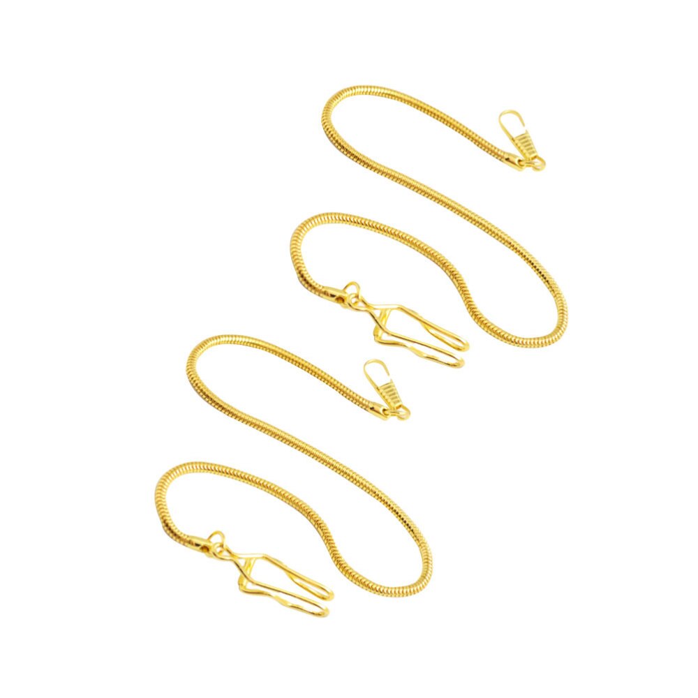 2pcs Pocket Watch Chain Copper Snake Chain Pocket Watch Accessories Pocket Watch Hanging Chain (Golden)