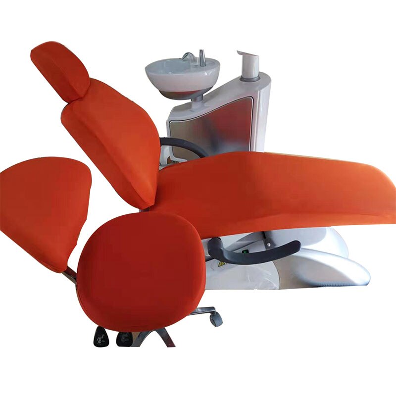 4 st/set dental enhet dental stol sittöverdrag stolskydd elastiskt skyddande fodral skydd tandläkare utrustning medelstor: Orange   (4 st)